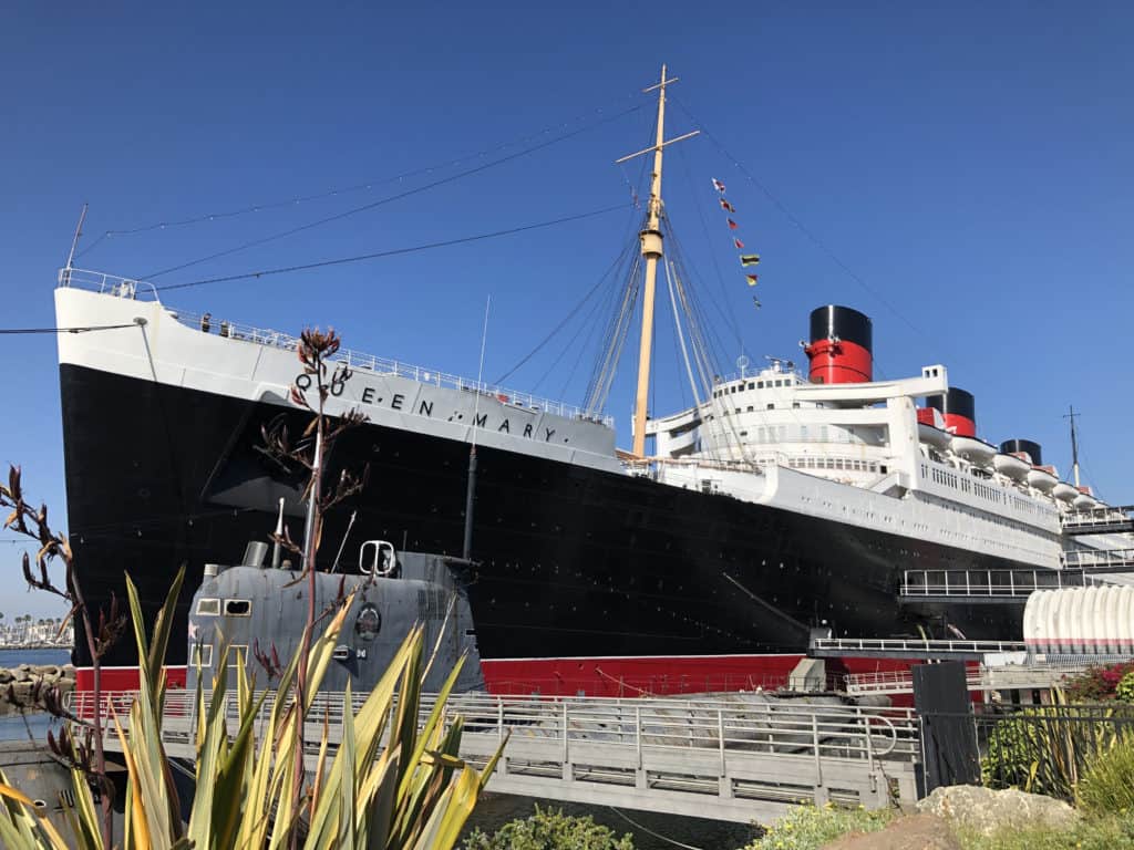 RMS Queen Mary, port w Long Beach, California